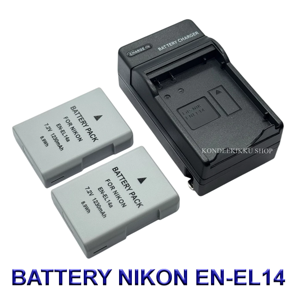 EN-EL14 \ EN-EL14a Battery and Charger For Nikon D3100,D3200,D3300,D3400,D3500,D5100,D5200,D5300,D5500,D5600,P7700,P7800