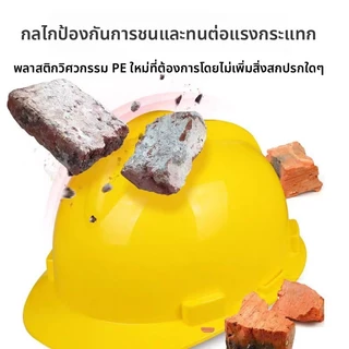 หมวกวิศวะ หมวกเซฟตี้ หมวกนิรภัย Safety Helmet พร้อมสายรัดคาง