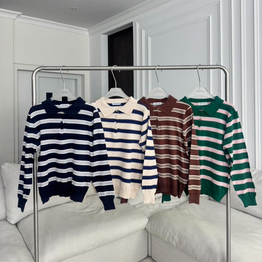 PTPL2960 เสื้อโปโลลายทาง PROMTHONG