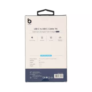 สายชาร์จ Blue Box USB-C to USB-C Cable 60W Super Fast Charge 1M White (BB-C06) by BB Beyond D-Box
