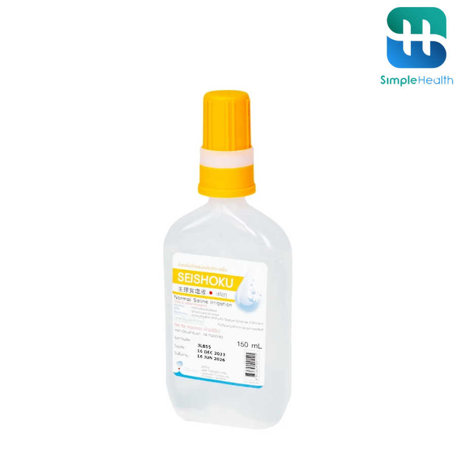 Simple health TH น้ำเกลือล้างจมูก น้ำเกลือล้างแผล Otsuka Seishoku ใช้ล้างทำความสะอาดบาดแผลทั่วไป