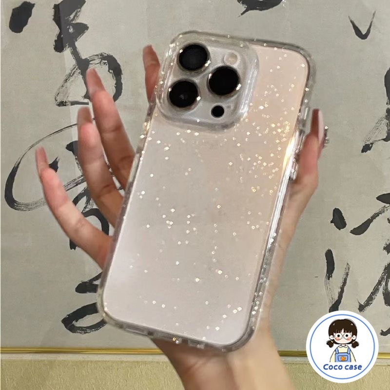 เคส แฟชั่น หรู ซิลิโคน ใส กากเพชร สำหรับ iPHONE 16e 16 15 Pro Max 14 13 12 11 8Plus X Xs Xr Xs Max 6,7,8 SE2 SE3 006 _