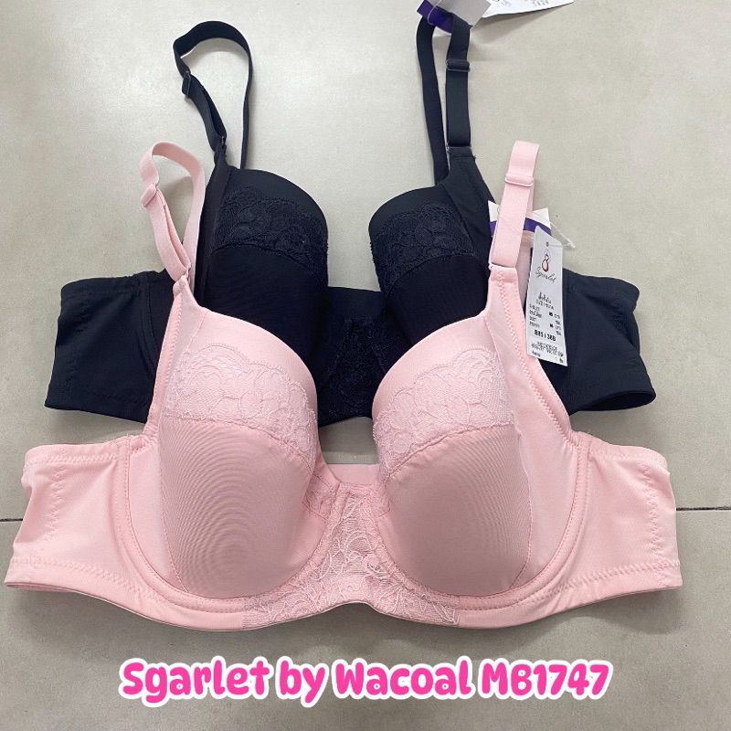 MB1747  Sgarlet by wacoal บรามีโครง เต้าตัดต่อ โอบกระชับกลมกลึงได้รูปทรง