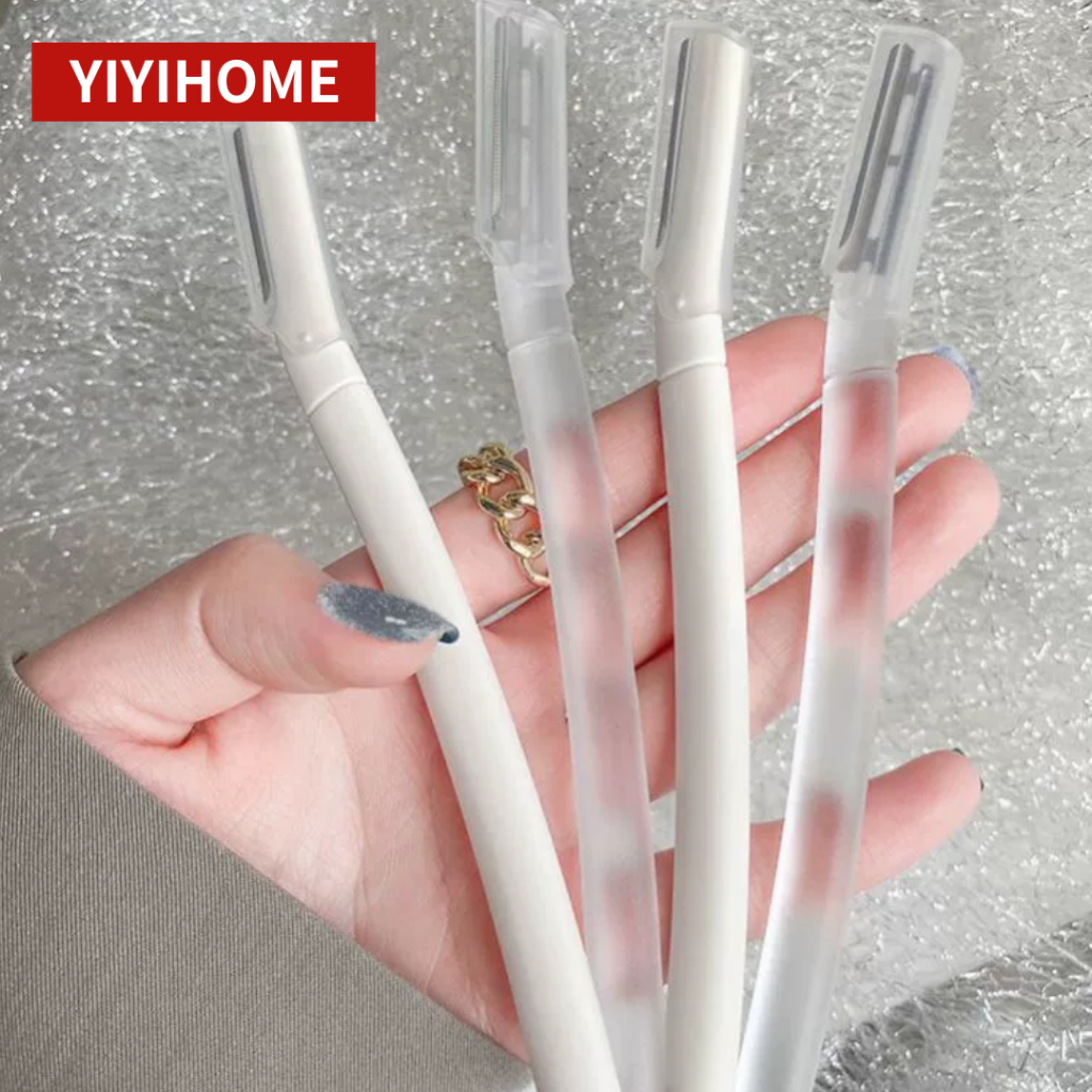 YIYIHOME ที่กันคิ้ว มีดโกนคิ้ว ตกแต่งคิ้ว คมกริบ ใช้งานง่าย ไม่บาดผิว ล้างน้ำได้ กันสนิม มีฝาปิด