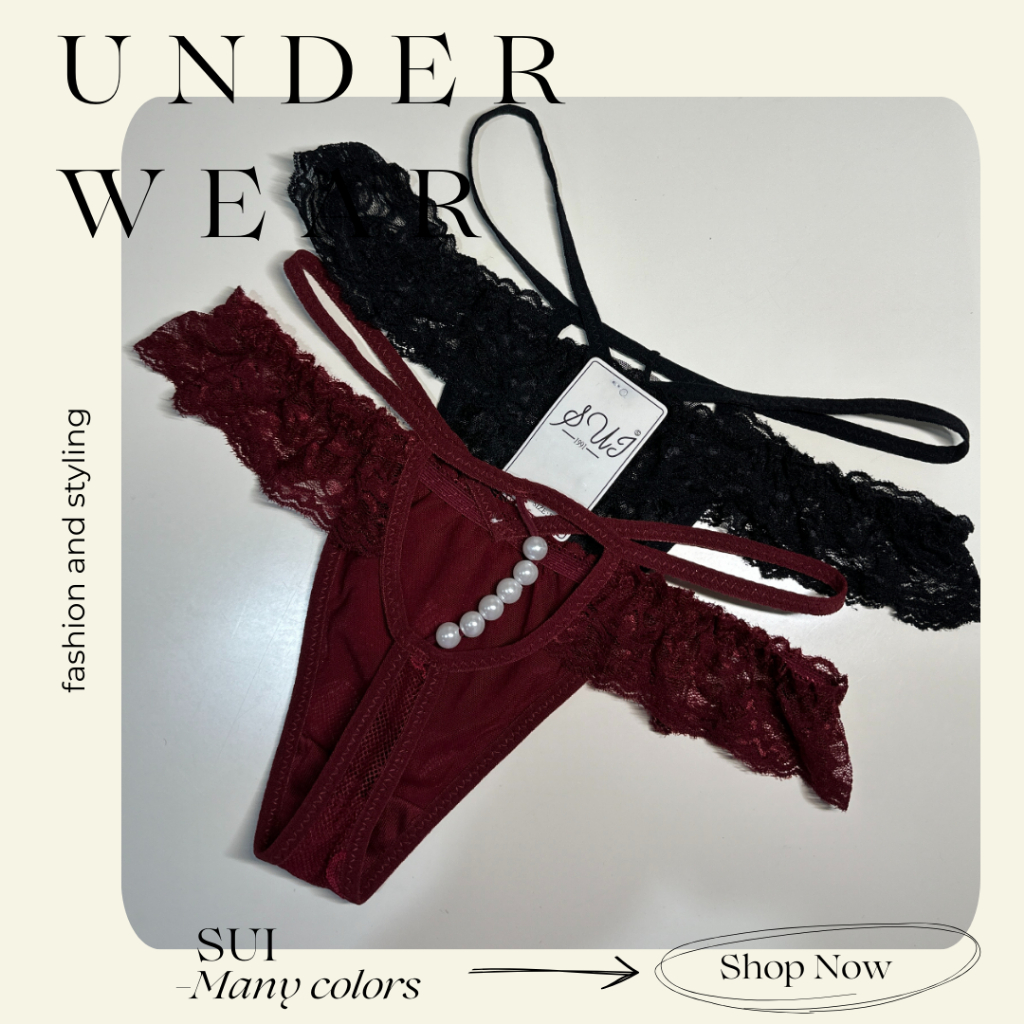 กางเกงชั้นในจีสตริง Thong panties (2118) สำหรับผู้หญิง เซ็กซี่ ใส่สบายมาก ผ้านุ่ม ไร้รอยต่อ ลื่น ลูกไม้ พร้อมส่ง