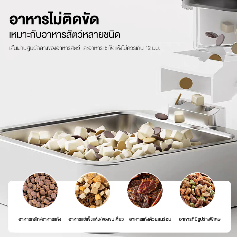 Smart PetFeederความจุขนาดใหญ่6LรองรับAPPการสนทนาด้วยเสียง วิดีโอคอล เครื่องให้อาหารอัตโนมัติ เครื่องให้อาหารแมวอัตโนมัติ - รูปที่ 4
