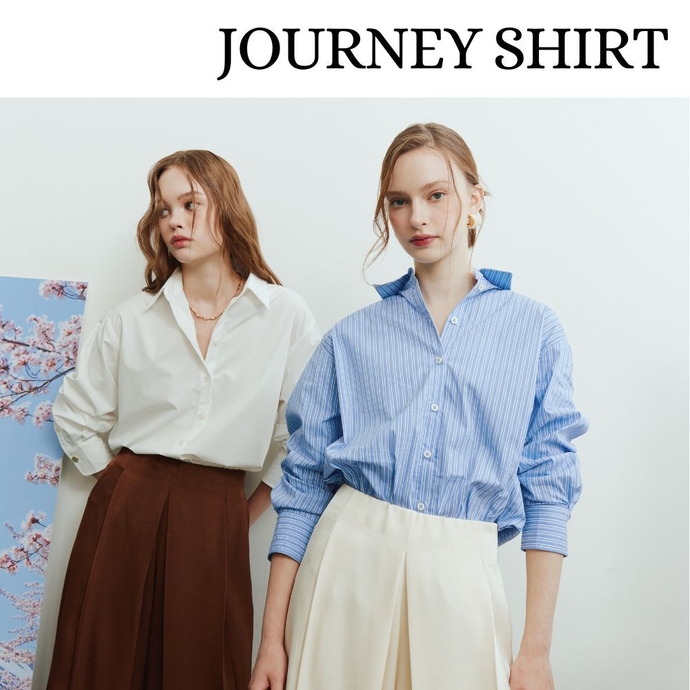 MAVE เสื้อรุ่น Journey Shirt สี White,Stripe