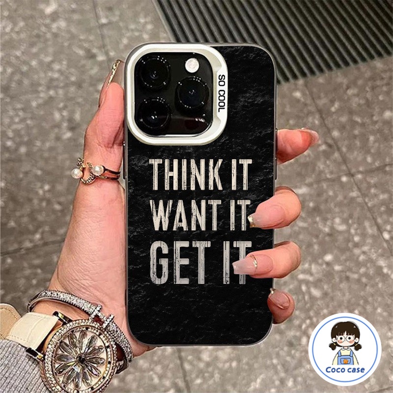 เท่ เคสไอยิ้ม12 สีดำแวววาว สำหรับ IPhone 15 16 13 12 11 14 Pro Max XR XS X 8Plus 7Plus Max 8 7 15 Plus SE เรียบง่าย