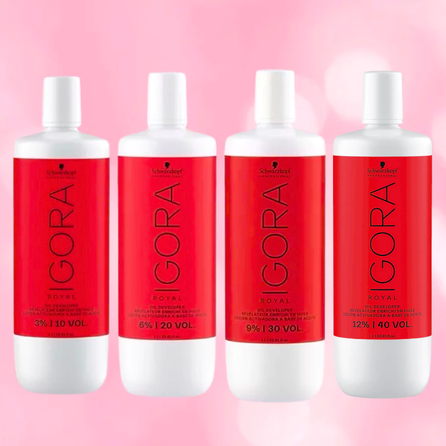 Schwarzkopf IGORA Royal Oil Developer 3% 6% 9% 12% 1000 ML.ไฮโดรเจน สำหรับผสมสีผม