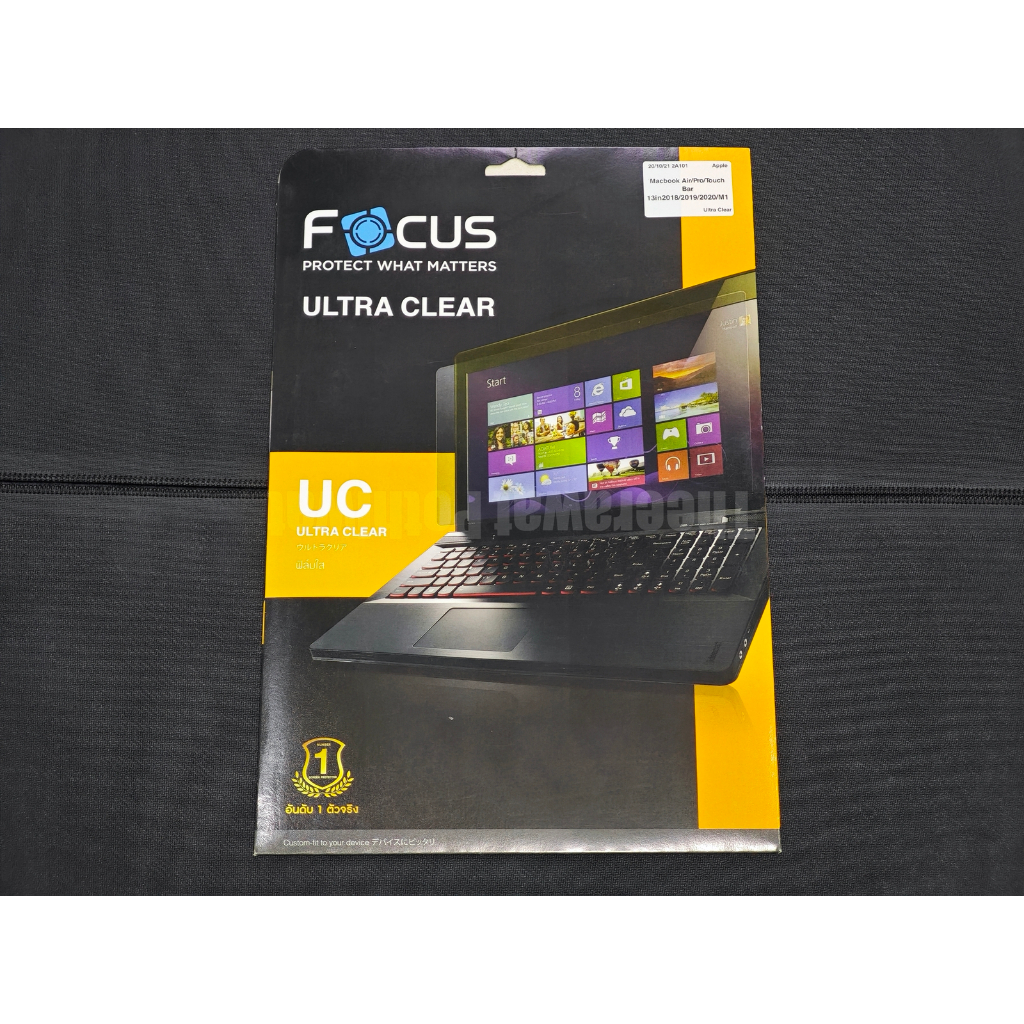 [มือ 1] [ฟิล์มกันรอย] focus หน้าจอ Macbook Air/Pro/Touch Bar/13in2018/2019/2020/M1 แบบใส