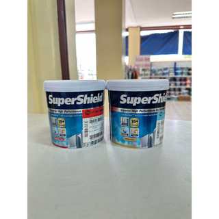 สีน้ำ อะคริลิก TOA SuperShield ซุปเปอร์ชิลด์ กึ่งเงา / เนียน ได้ทั้งภายนอกและภายใน ขนาดประมาณ 1 ลิตร