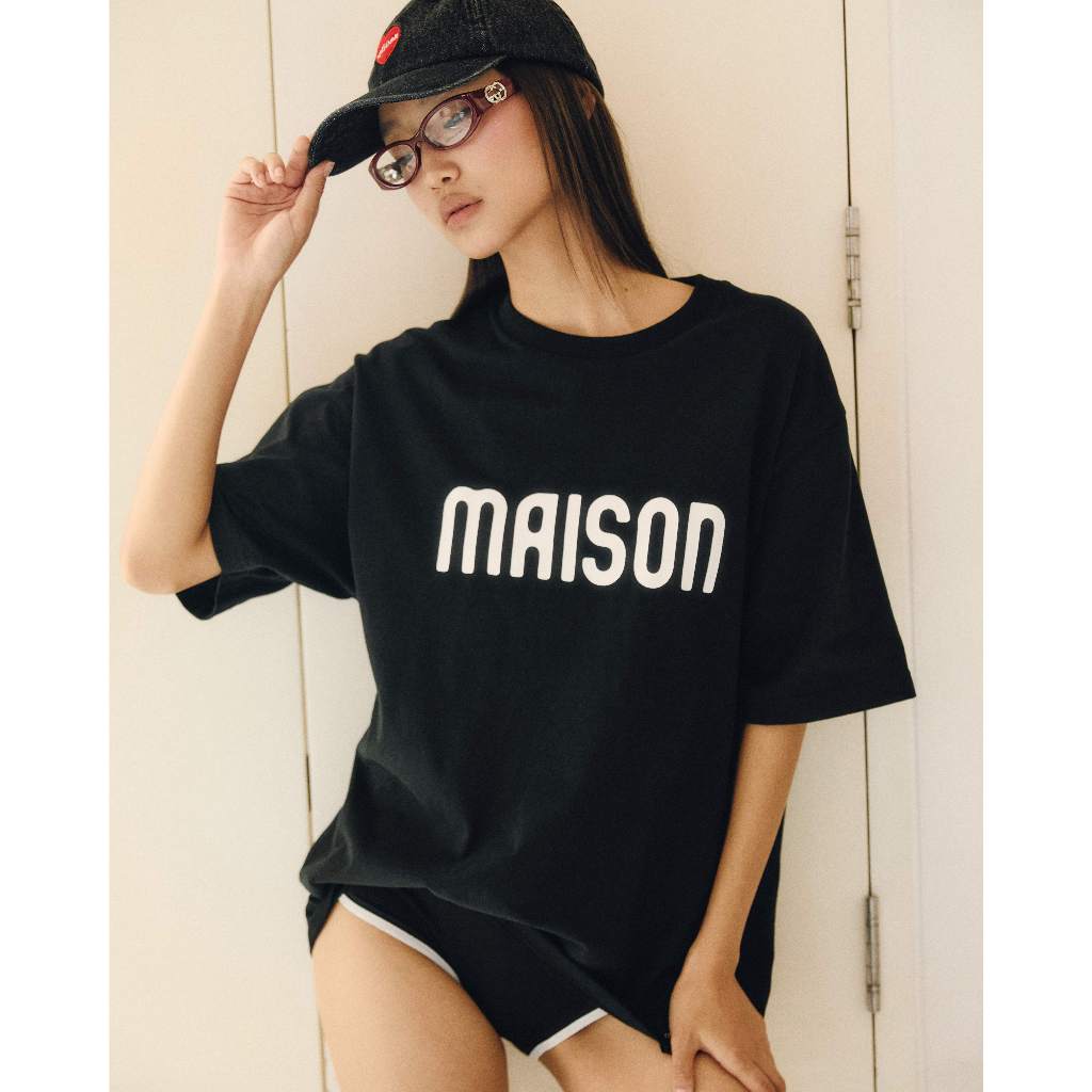 maison KEEPS | The Oversized Ink Logo Tee| Unisex | เสื้อยืด ทรง oversized ผ้านุ่มพิเศษ | มีให้เลือก 2 Size อก 44