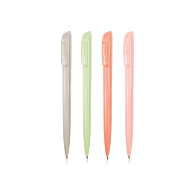 ปากกาน้ำเงินQUANTUM ปากกาลูกลื่น ปากกา รุ่น TWIST ขนาดหัว 0.5 มม. หมึกน้ำเงิน (1 ด้าม) คละสี