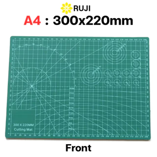 RUJI แผ่นรองตัด ขนาด A3 / A4 / A5 แผ่นยางรองตัด คุณภาพ ได้มาตรฐาน ทนทาน รองตัดกระดาษ แผ่นรองตัด Cutting Mat