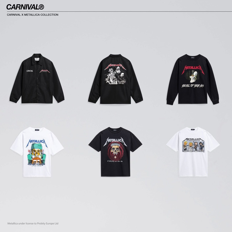 CARNIVAL X METALLICA Drop 2 แท้100% เสื้อและหมวก