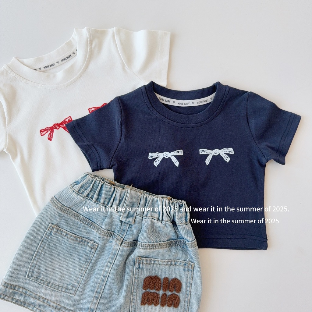 H67-H68 เสื้อยืดสกรีนโบว์แฟชั่น (เฉพาะเสื้อ)