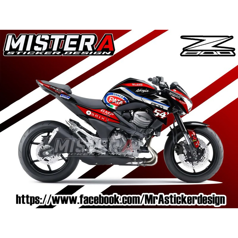 (Mr.AM) ชุดสติ๊กเกอร์ [เกรด Premium] Kawasaki Z800 (PATA)