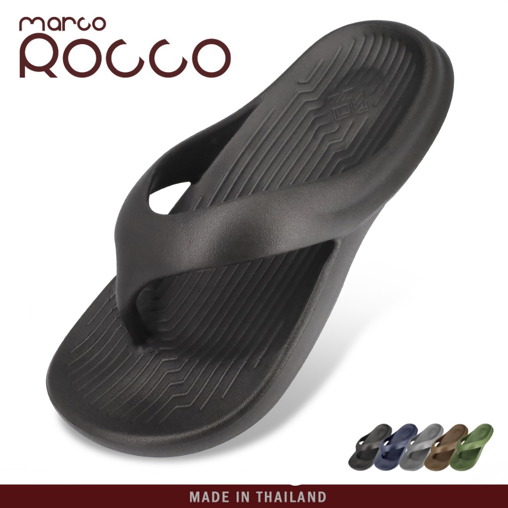 Marco Rocco ป้องกันการลื่นไถล กันน้ำ รองเท้าหูหนีบ สันทนาการ รองเท้าส้นเตี้ย EVA รองเท้าแตะผู้ชาย MR8003M Size 39-44