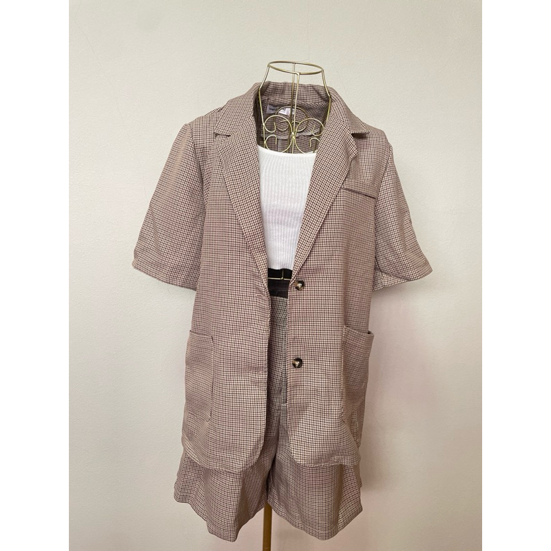 (Used like new) Amity Clothes ชุดเซ็ตชิโนริ เบลเซอร์แขนสั้น+กางเกงขาสั้น
