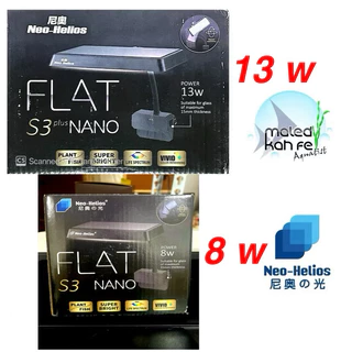 ( ตรงปก แท้ 100% จากตัวแทน ส่งจากไทย ) ไฟหนีบ Neo Helios Flat S3 plus NANO 8 / 13 w วัตต์ V. จีน เลี้ยง ไม้น้ำ เทรน ปลา