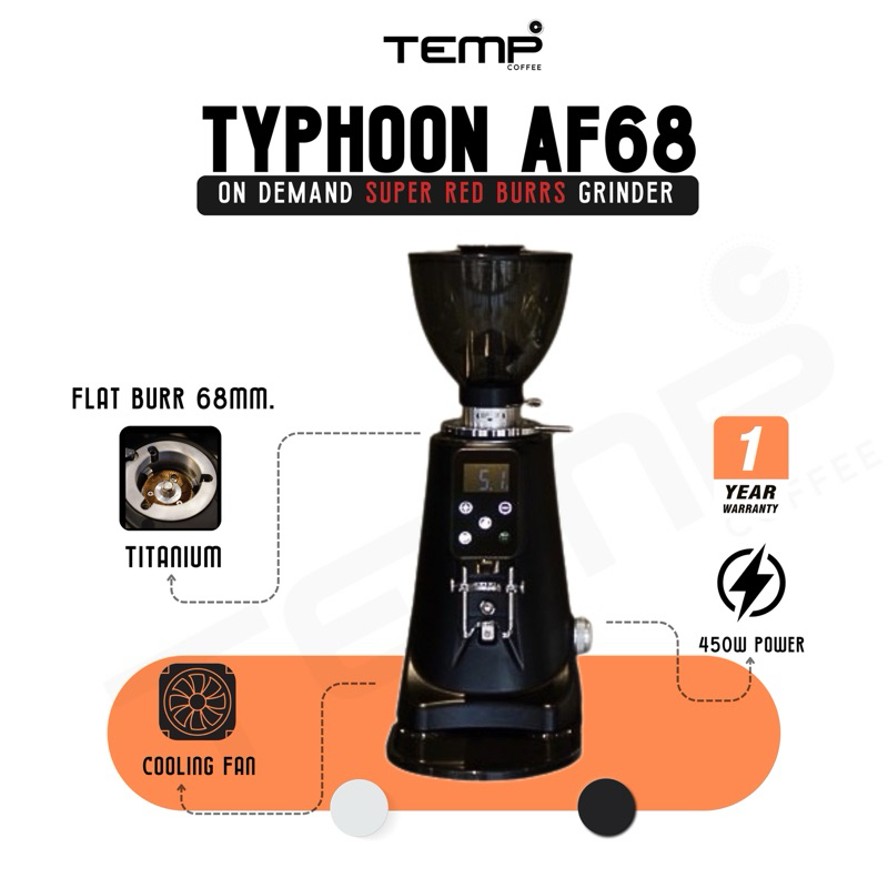 ครื่องบดกาแฟ TYPHOON AF68 (BLACK)