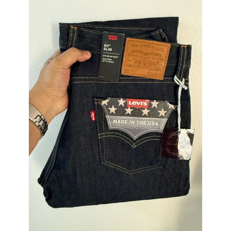 Levi’s 511 premium  bigE ริมแดง Made in USA Size 34/32 (ขนาดจริงดูตรงรายละเอียดสินค้า)