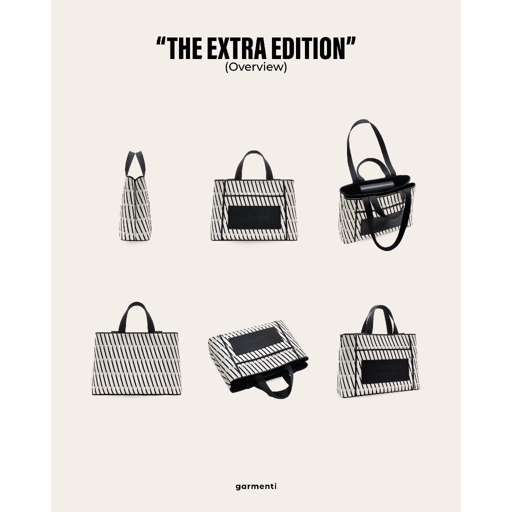 💖[เว็บทางการสั่งซื้อ]GARMENTI - THE EXTRA EDITION Tote Bag💢ของแท้💯 ✅official กระเป๋า กระเป๋าทรงถัง Shoulder Bag