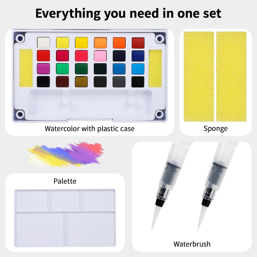 Art Nation SOLID WATERCOLOR สีน้ำตลับ อาร์ทติส original พร้อมพู่กันแทงค์ ในชุด ชุดสีน้ำ RUJI ราคา ถูกที่สุด ดีลบีเคเค แกลเลอรีภาพที่ 3