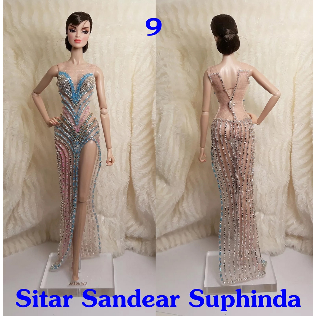 ชุดตุ๊กตา ทำมือ ปักลูกปัด สำหรับบาร์บี้ Fashion Royalty Doll Barbie Silkstone Poppy Parker Nuface ชุ