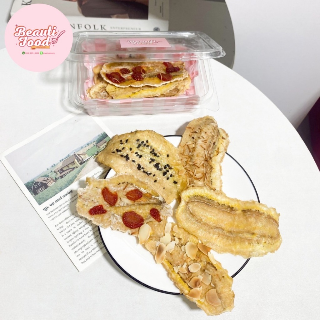 เจ ทานได้ กล้วยหนึบแบบแว่นและแบบแท่ง รสออริจินอล 40-100g. ขนมสุขภาพ ไม่มีแป้ง ไม่มีน้ำตาล หนึบหนับ เคี้ยวเพลิน