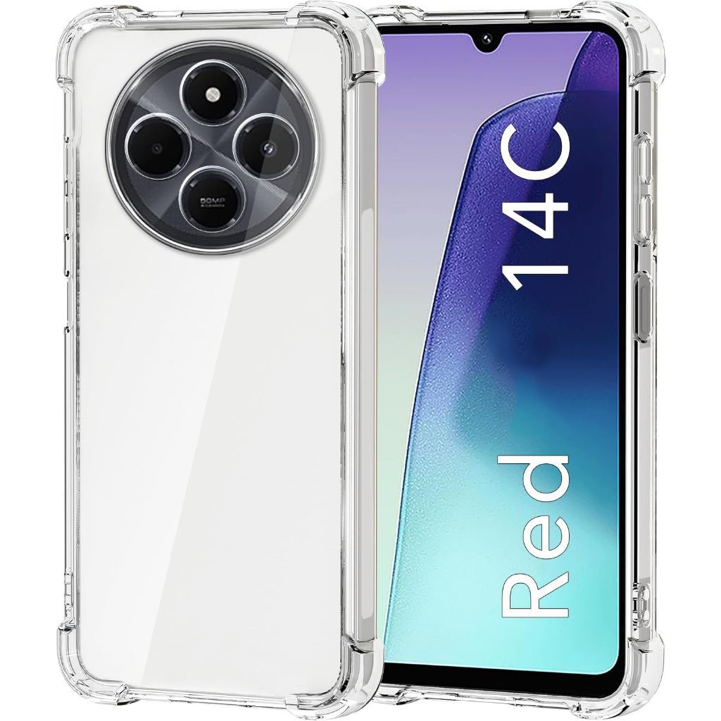 018 เคสกันกระแทกใส สำหรับ Redmi 14C 13C 12C A3 A5 A1 A2Plus 9A 9C 9T 10A 10C Note14 Pro + 4G/5G Note13/Note12/Note11