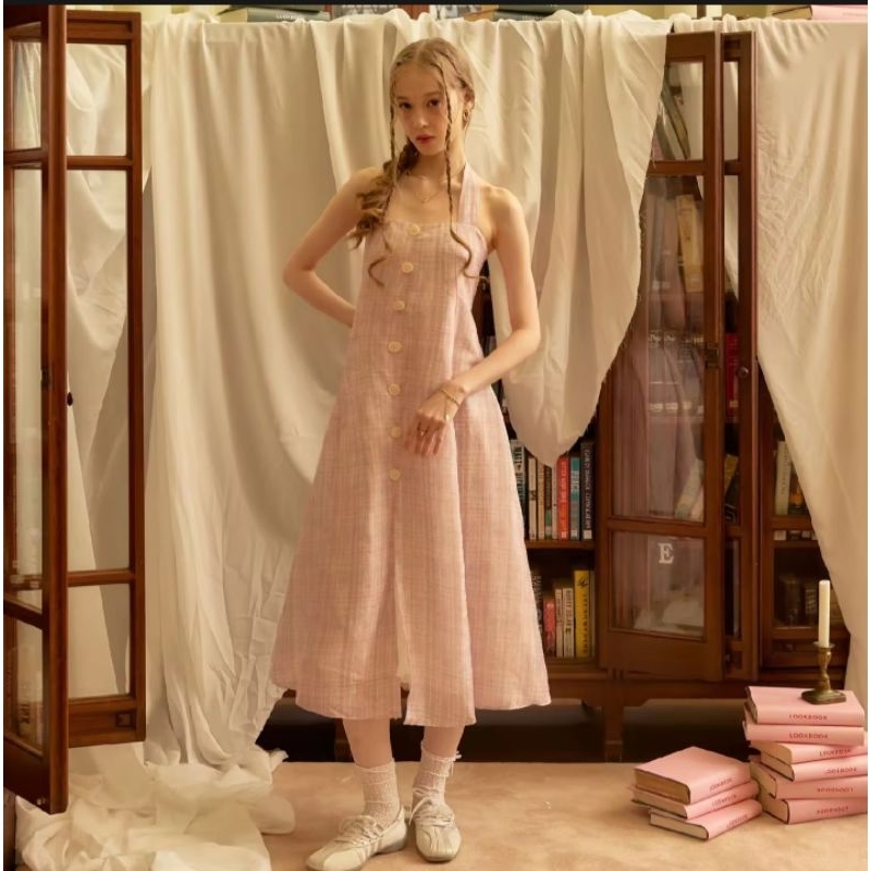 New in pack lookbooklookbook maple dress mauve gingham