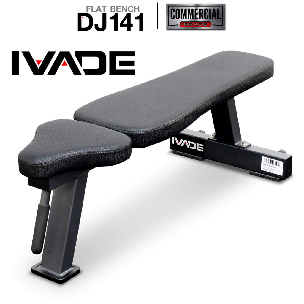 ม้านั่งยกน้ำหนัก Flat Bench DJ141 (Commercial Grade) - เครื่องงออกกำลังกาย แบรนด์ IVADE