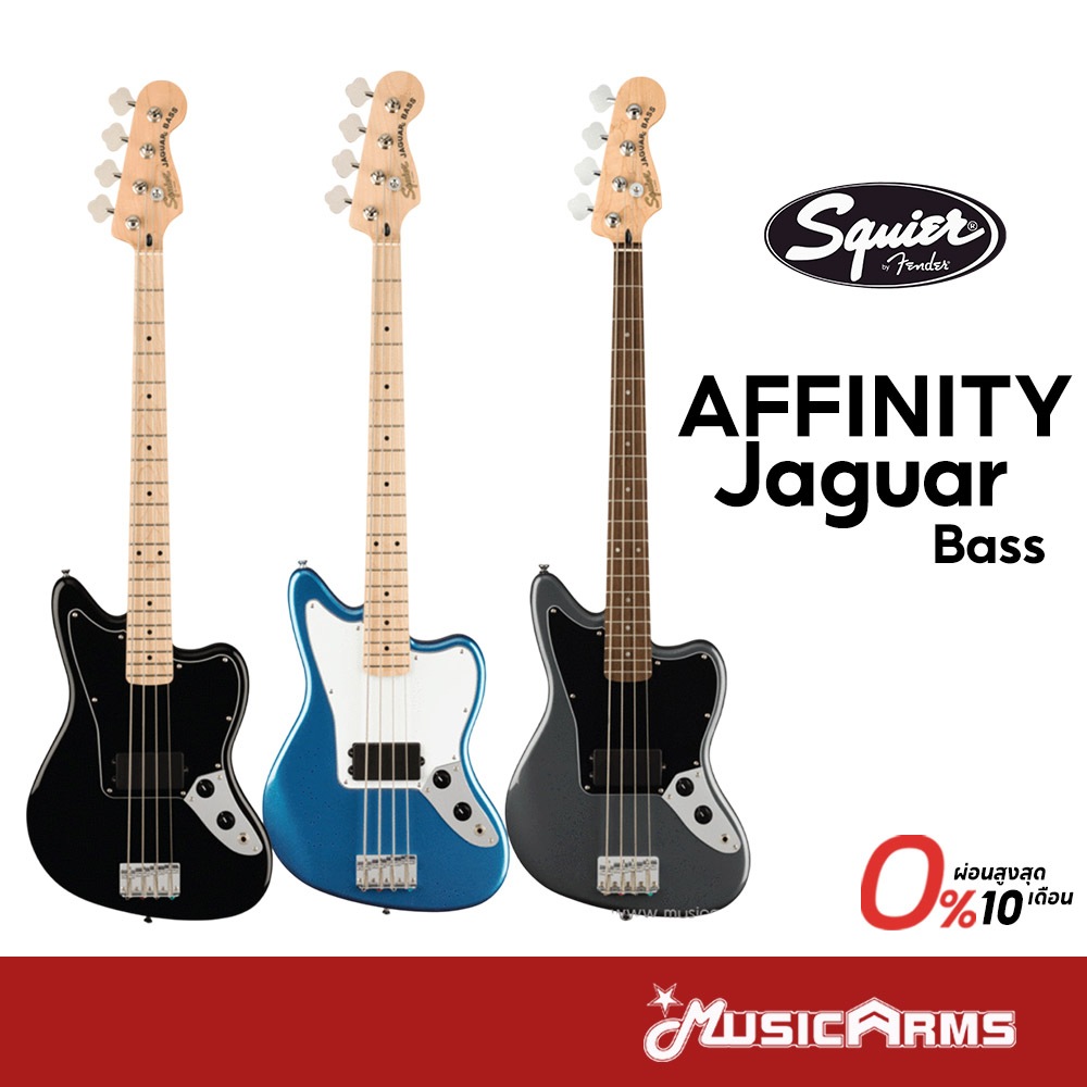 Squier Affinity Jaguar Bass เบส Bass รับประกันศูนย์ Music Arms