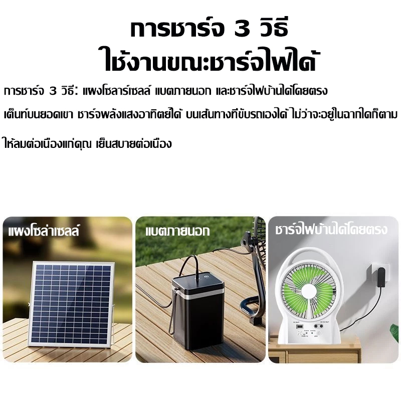 【รับประกัน30ป】GDTIMES พัดลมโซล่าเซลล์ 6นิ้ว มีไฟLED สว่างสูง 2ดวงในตัว ลมแรง เสียงเบา ใช้เป็นไฟสว่างกลางคืนได้ Solar fan - รูปที่ 7