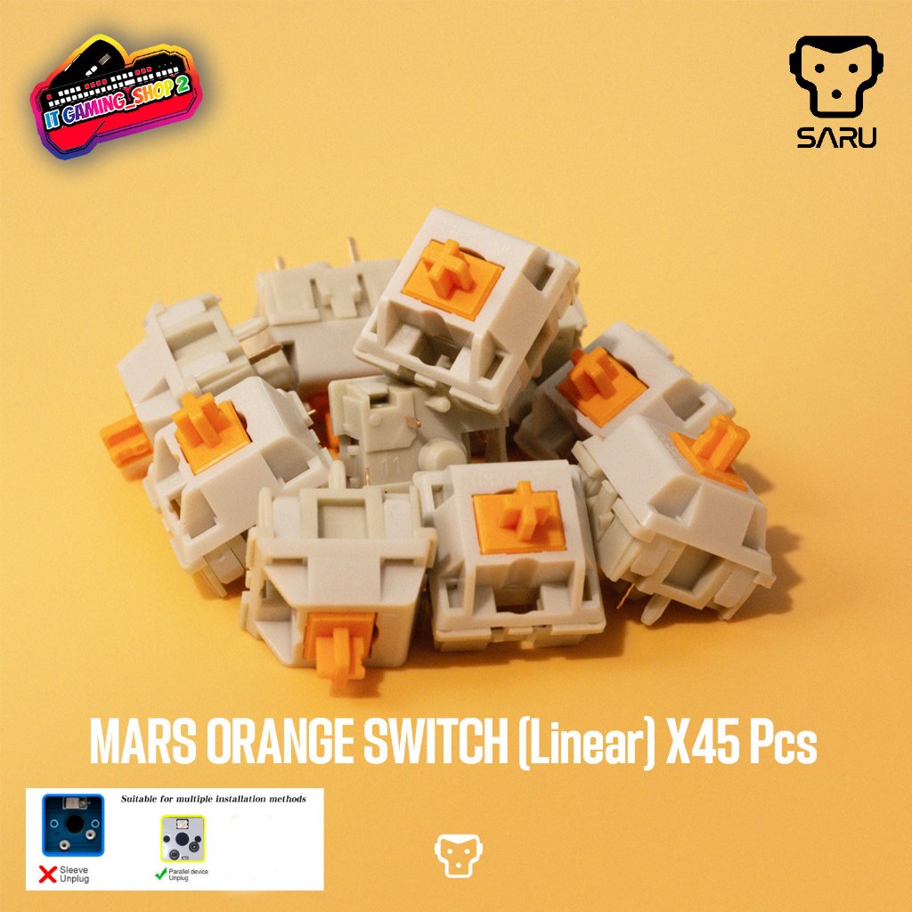 SARU SWITCH KEYBOARD  5PIN Mars Orange (Linear) 1 กล่อง 45ตัว
