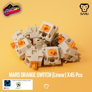 SARU SWITCH KEYBOARD  5PIN Mars Orange (Linear) 1 กล่อง 45ตั…