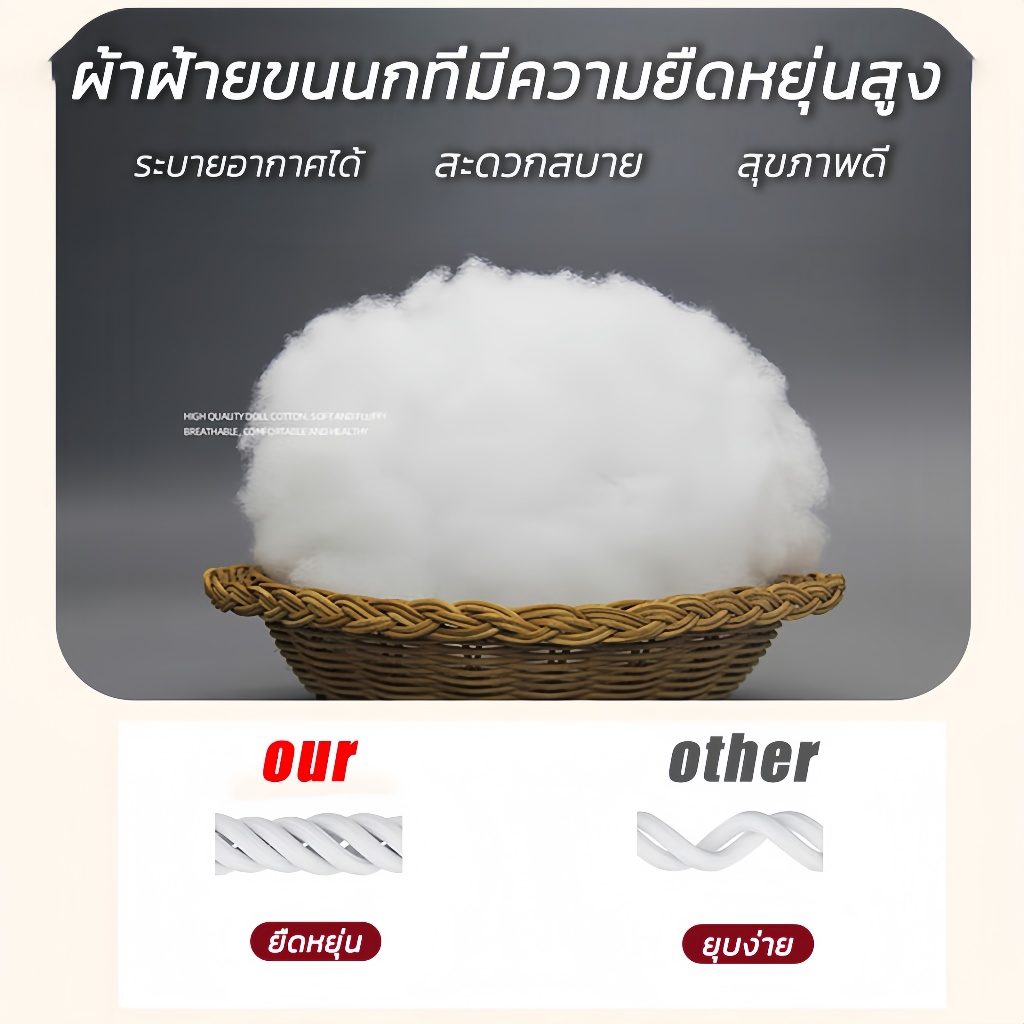 ️ซื้อ 1 แถม 1️หมอน หมอนหนุน เพื่อสุขภาพ นอนหลับสบาย สัมผัสนุ่ม 3D ลดการนอนกรน บรรเทาอาการปวดคอ สําหรับช่วยนอนหลับ นุ่มแล ราคา ถูกที่สุด ดีลบีเคเค แกลเลอรีภาพที่ 7