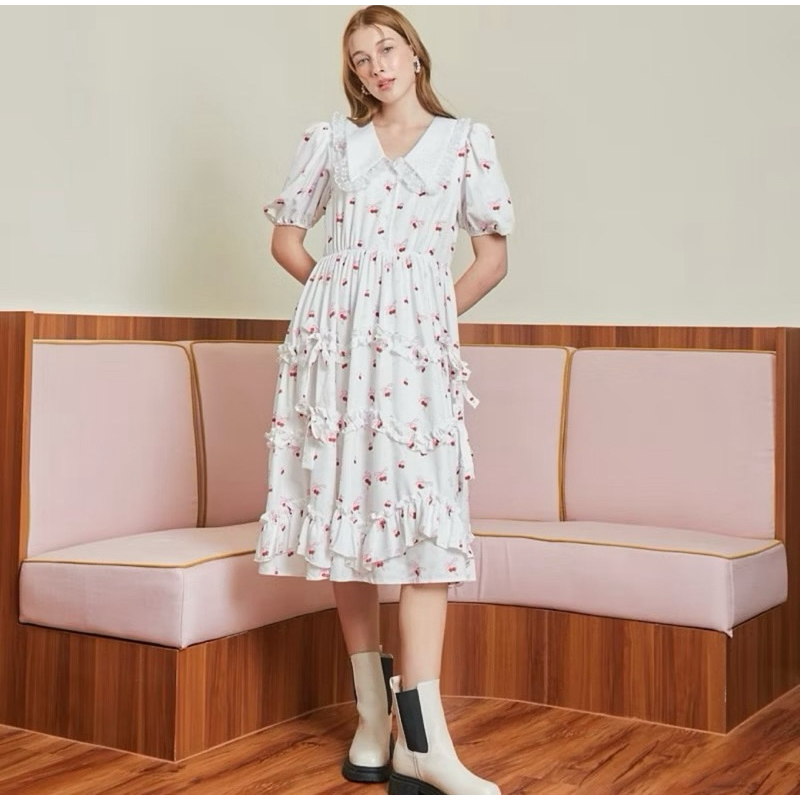 FLAT2112 FF0396 : ROMEO'S GIRLFRIEND DRESS 🎀🍒 มือสอง