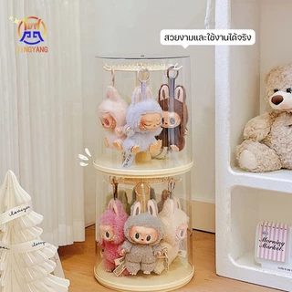 กล่องใส่โมเดล ตู้โชว์ตุ๊กตา กล่องเก็บของแบบใส พลาสติกอย่างดี หมุนได้360° สะดวกในการเก็บของ มีสองสีให้เลือก