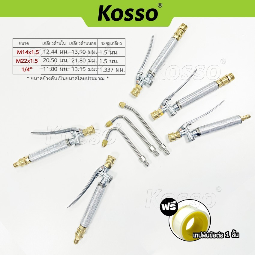 Kosso หัวฉีดล้างแอร์ หัวฉีดน้ำแรงดันสูง ปั้มฉีดน้ำแรงดันสูง ล้างแอร์ Quick Release Coupler