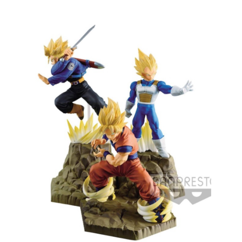 (แท้ /มือ 1/ กล่องบุบ ) Dragon Ball Z Absolute Perfection Figure " Super Saiyan Goku Vegeta Trunks "