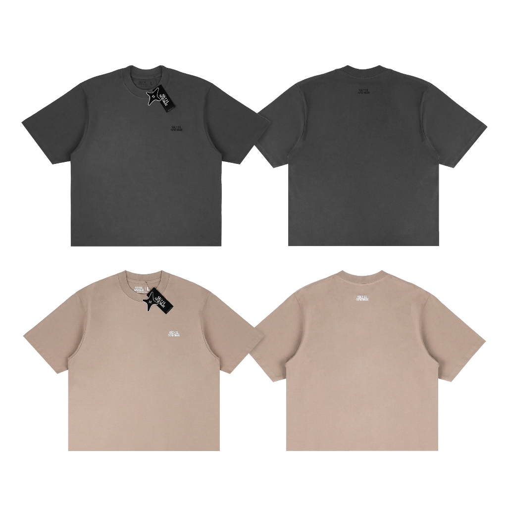 SK SNEAKER ELS LOGO BEIGE & GREY TEE