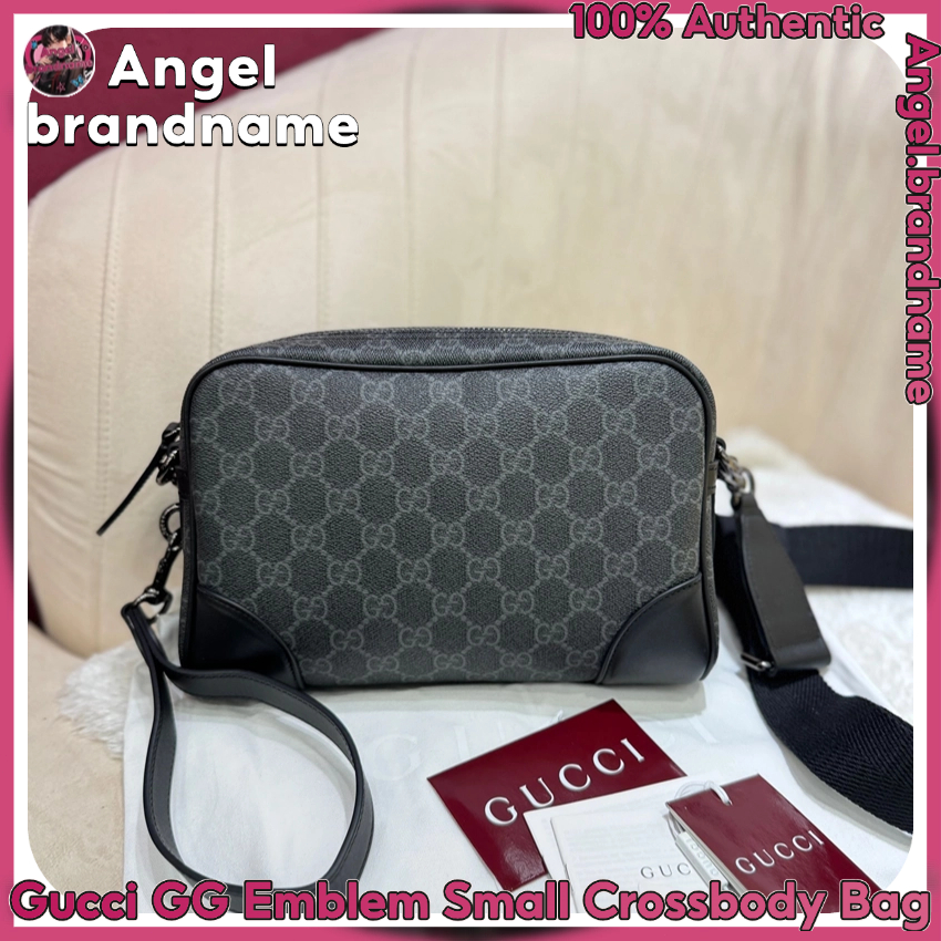 🔥🆕กุชชี่ Gucci GG Emblem Small Crossbody Bag Black👜พร้อมอุปกรณ์ครบครัน Shopee สี่ปีของแท้ร้านค้าเก่า💯
