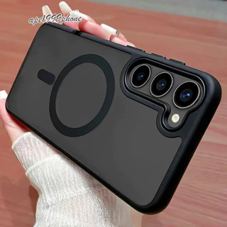 Case S25ultra เคส ผิวด้าน แม่เหล็ก ชาร์จไร้สาย ForSamsung A57 A17 A07 A16 A36 A56 A55 A06 S25 S24 S23 S26 Ultra FE s25fe