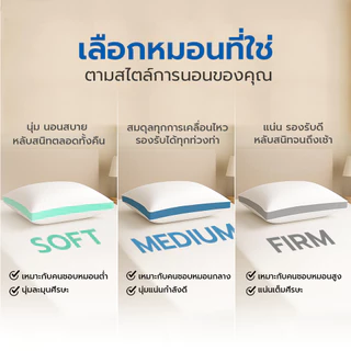 ibed หมอนหนุนโรงแรม Sof-touch สัมผัสนุ่มแบบ 3D รุ่น I และ II ป้องกันไรฝุ่น ซักเครื่องได้ หลับสบาย