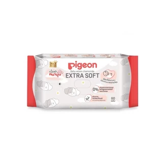(สินค้าขายดี) Pigeon พีเจ้น baby wipes ทิชชู่เปียกพีเจ้น เบบี้ไวฟ์ ผ้าเปียกเด็ก 6 ห่อ