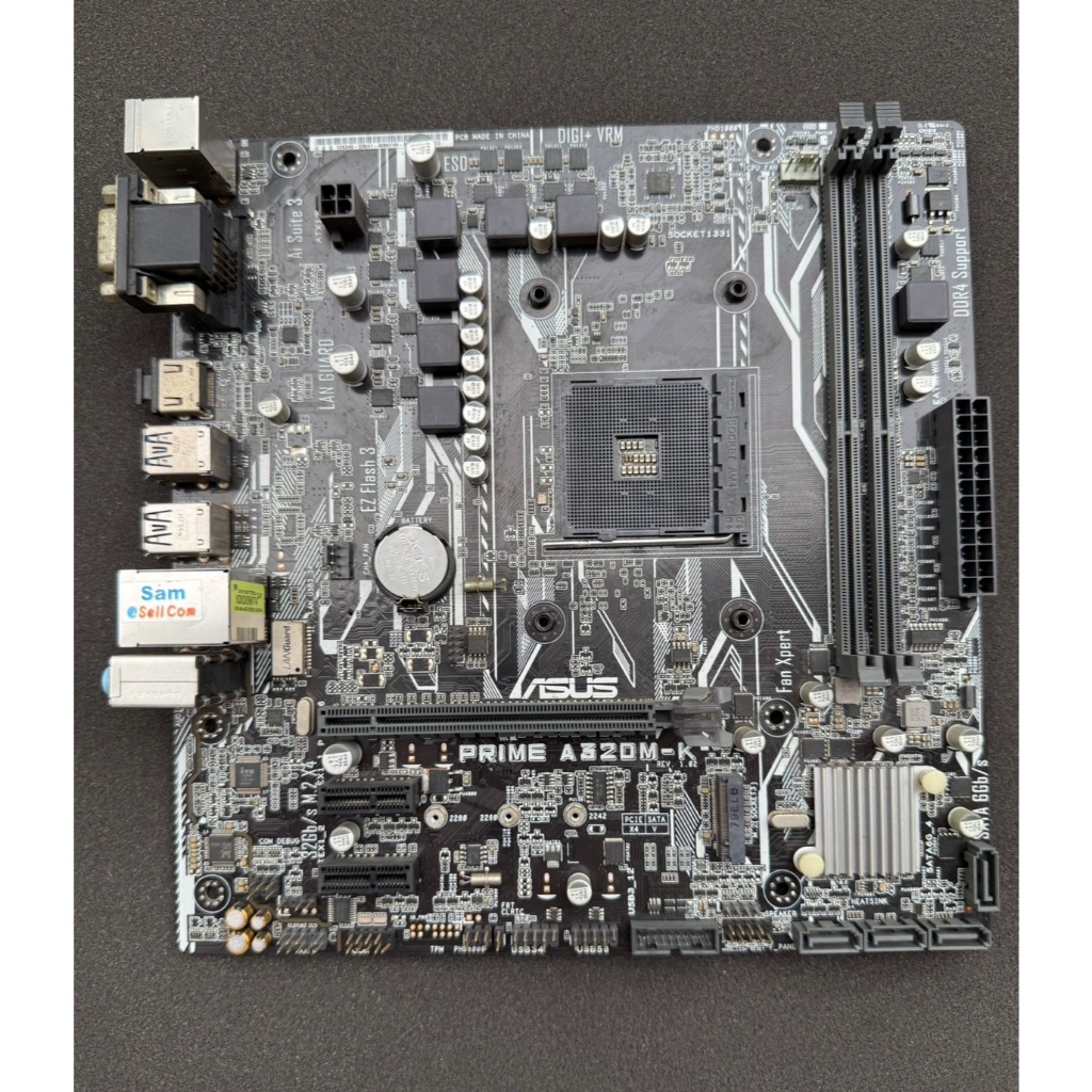 MAINBOARD (เมนบอร์ด) ASUS PRIME A320M-K (DDR4) (SOCKET AM4) (MICRO-ATX)  มือสอง