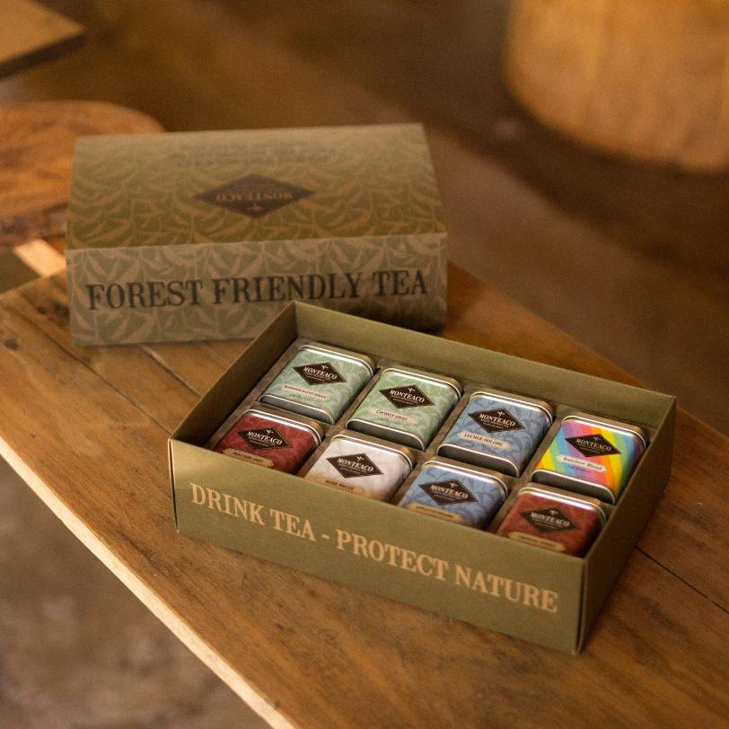 Premium Paper Box Gift Set - 8 Small Tin cans ชุดของขวัญชาพรีเมียม สุดพิเศษชาจากป่าภาคเหนือ