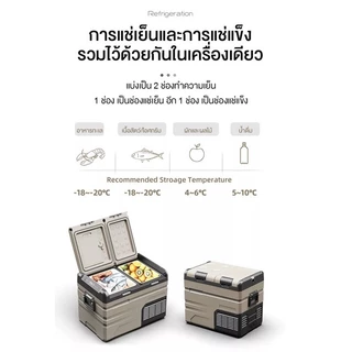 【พร้อมส่ง】Alpicool TAW35/TAW45/TAW55 สองช่องสองประตู แยกช่องแช่แข็งกับช่องแช่เย็น ปรับได้ -20~20°C(±5°C)